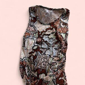 Diane von Furstenberg Silk Brown and Blue Blouse